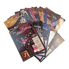 Bucilla Silk Ribbon Embroidery Wearable Transfer Kits | Floral Lot 14 Rare NOS