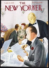 The New Yorker July 14 1945 Original Magazine Cover Color Print by Alajalov