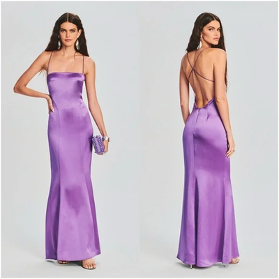 Retrofete Lucinda Maxi Dress Orchid Purple Satin Square Neck Women's Size L $525 | eBay Retrofete Lucinda Maxi Dress Orchid Purple Satin Square Neck Women's Size L $525 | eBay