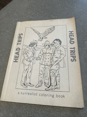 Head Trips Original art - 26 pages 1973-74 Surrealist coloring book Rare, Signed