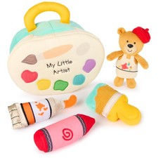 GUND Baby My Little Artist 5-Pc Plush Playset Rattle Squeaker Crinkle Sensory To