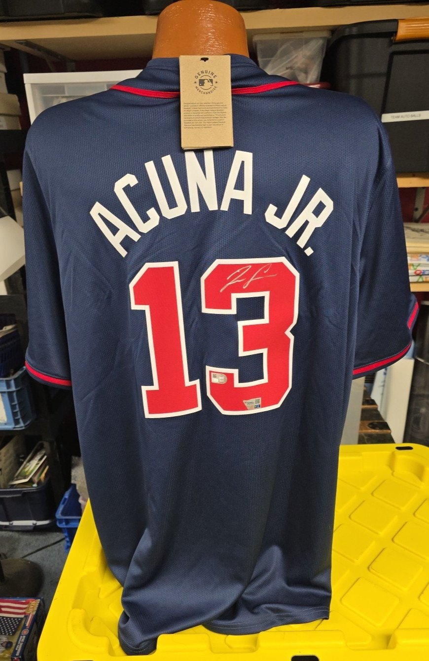 Ronald Acuna Jr Signed Auto Atlanta Braves Nike Jersey Shirt MLB & Fanatics COA