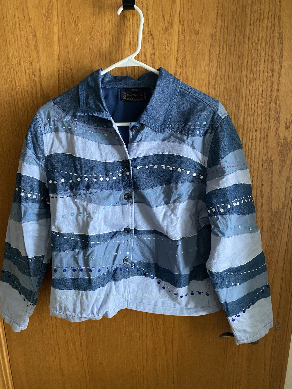 New Direction Embroidered Patchwork Jacket Size L… - image 1