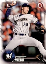2016 BowmanBaseball Braden Webb . Milwaukee Brewers #BD-82
