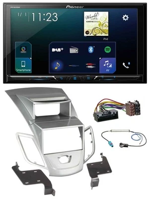 Pioneer MP3 Bluetooth USB 2DIN DAB Autoradio für Ford Fiesta 2010-17 Display sil - Bild 1 von 4