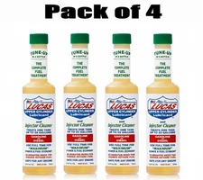 Lucas Oil 10020 Injector Cleaner 5.25 oz Fuel Treatment Gas & Diesel 4 Pack