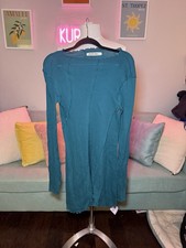 we the free blue long sleeve Knit Short Dress Size L Boho