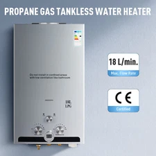 CO-Z 18L Portable LPG Propane Gas Water Heater 5 GPM Heat Output LED Display