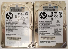 Lot of 2 HP EG0600FCVBK 600GB SAS 2.5" 10K SERVER ONLY Hard Drives - Grade A