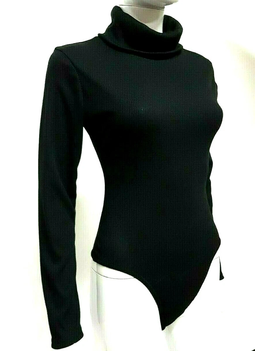 Ribbed roll deals neck bodysuit