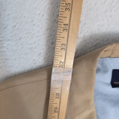 346 Brooks Brothers Beige Linen Blend Sport Coat Blazer Mens L (44) Pockets EUC - Picture 4 of 8