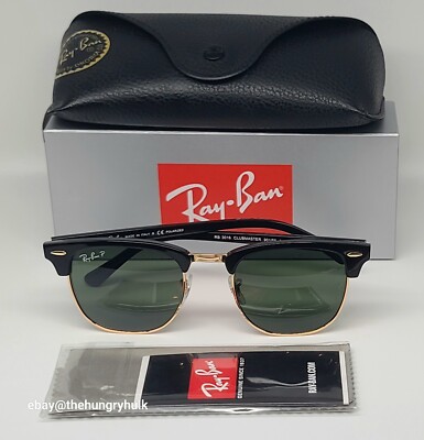 RAY-BAN RB3016 901 58 Black On Gold Unisex Polarized G-15 51 mm