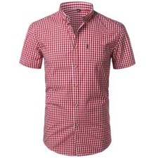 Camisa De Vestir Con Botones Elegante De Algod n A Cuadros Para Hombres Negocios