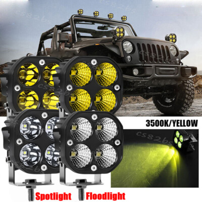 3inch LED Work Light Flood/Spot Cube Pods Bar Driving Fog Lamp Offroad Truck SUV