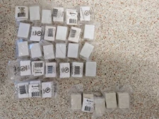 CLEANING OUT DEAL! Modular Surface Mount Phone Jacks, 4 Wire, 32 White + 6 Beige