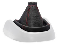 SCHALTMANSCHETTE FUR FIAT DOBLO 2 2010-2015 SCHALTSACK NATURLEDER NAHT ROT