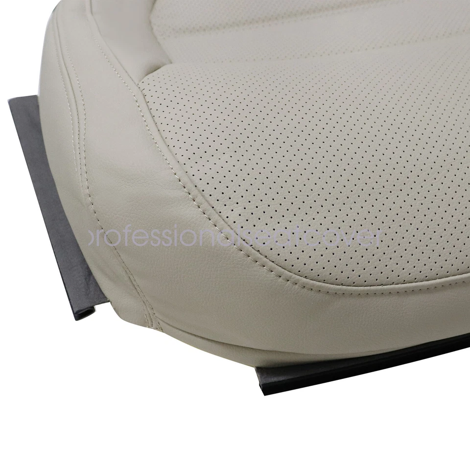 Cubierta de asiento de cuero tostada para parte inferior del conductor de repuesto para Volkswagen Jetta 2011-17 Foto 4 de 4