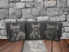 French Bulldog Slate Coaster Gift Set  Home decor table kitchenware drink mats