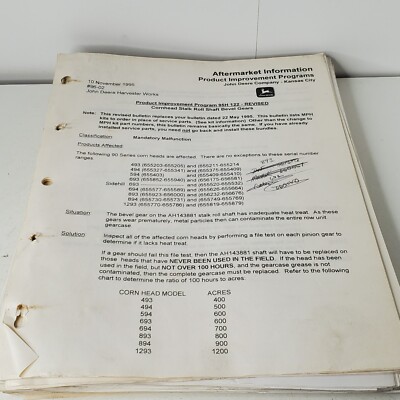 Huge Lot John Deere Product Services Information Bulletins Improvements Updates