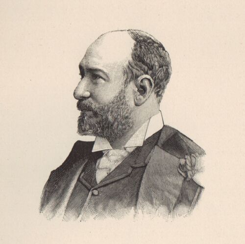  Portrait XIXe Sir Augustus Harris Acteur et Directeur de théâtre 1896 - Bild 1 von 3