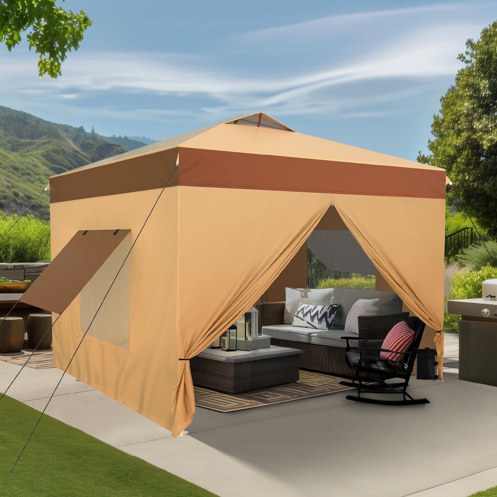 10'x10' Heavy duty POP UP Camping Canopy Tent with Carry Bag Folding Gazebo New