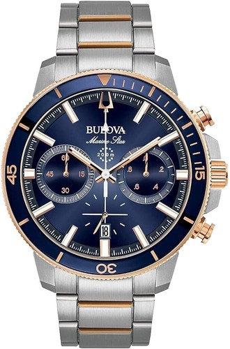 時計 Bulova Marine Star Bulova Marine Star Diamond Accent Watch with Black Dial (Model
