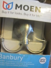 NEW-Moen Double Robe Hook Banbury Y2603BN -BRUSHED NICKLE