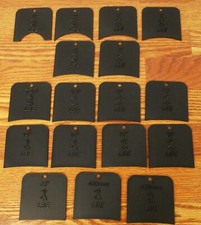 Guitar fretboard radius cards PLA 3D Printed Made In USA 7.25 - 25" & 400-430mm