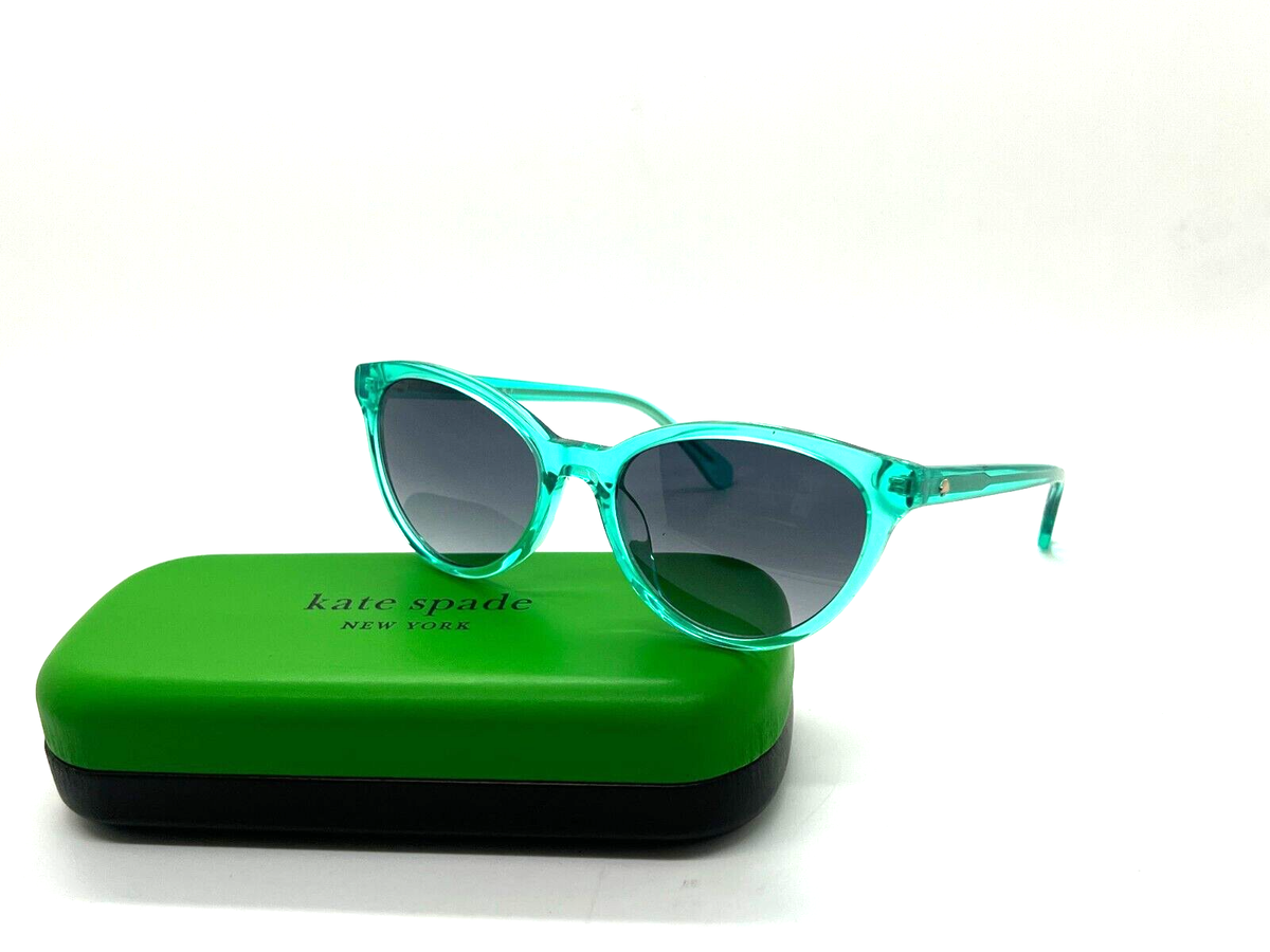 NEW KATE SPADE ADELINE/G/S ZI99O TEAL CAT EYE Sunglasses 55 
