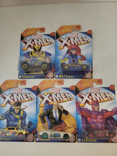 Hot Wheels Marvel X-Men Complete Set Of 5, NEW