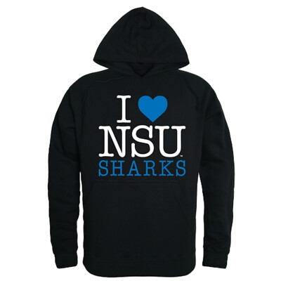 Nova Southeastern University Sharks NSU NCAA College I Love Hoodie Sweatshirt