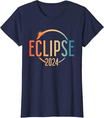 Total Solar Eclipse 2024 Totality Special Design Ladies' Crewneck T-Shirt