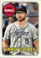 2018 Topps Heritage Minor League Brian Mundell #119 Hartford Yard Goats