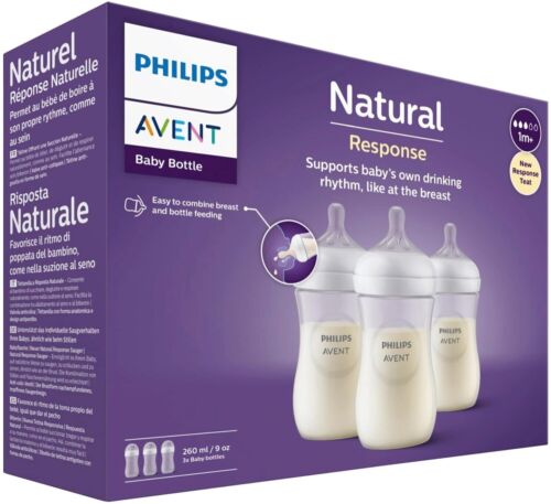 Philips Avent Natural Response Baby Bottle Ba­by­fla­sche 1 m+ 3x260 ml - Bild 1 von 4