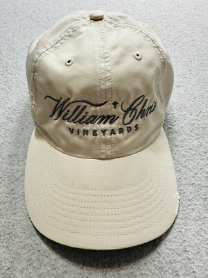 Williams + Chris Vineyards Hat Cap Strap Back Beige Adjustable Casual Mens