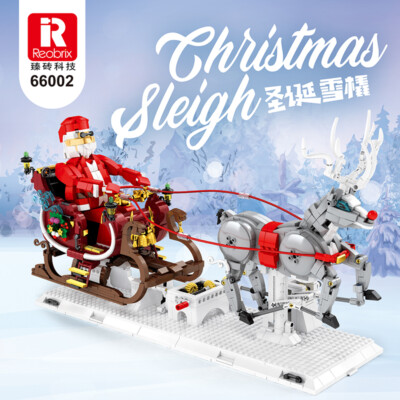 Reobrix 66002 Weihnachten Schlitten Deko Christmas Geschenk Baustein 1572pcs OVP