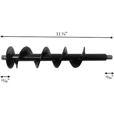 PelPro Feed Spring Auger Shaft: SRV7077-015-AMP