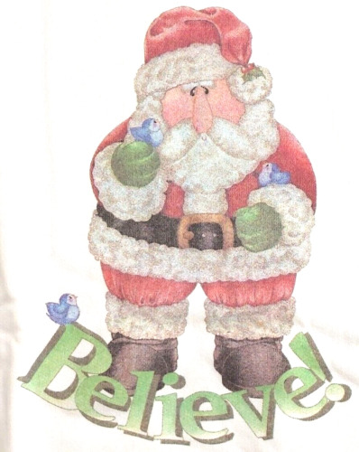 Vintage Tee Jays Santa Believe Sweatshirt SZ XL