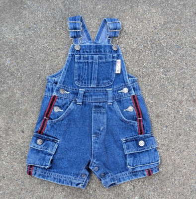 Lil  66 / Route 66 Toddler Denim Blue Overalls Size 18 Months 100% Cotton 
