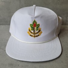 HOCKEY HALL OF FAME MUSEUM - Vtg 80s-90s White SnapBack Canadian Hat Cap.