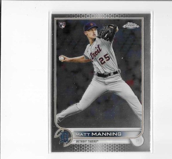 2022 Topps Chrome Matt Manning Rookie #57 Tigers