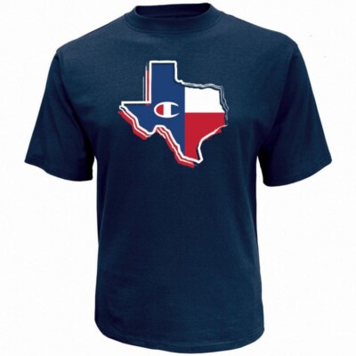 Brand new size large Champion men's navy t-shirt w/Texas logo