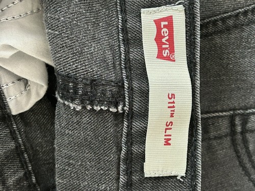 Levis 511 Slim Jeans Boys Gray Denim size 16 Reg (28x28) - Picture 4 of 5