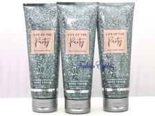 BATH  BODY WORKS LIFE OF THE PARTY BODY CREAM 8 OZ LOT OF 3 PCS 
