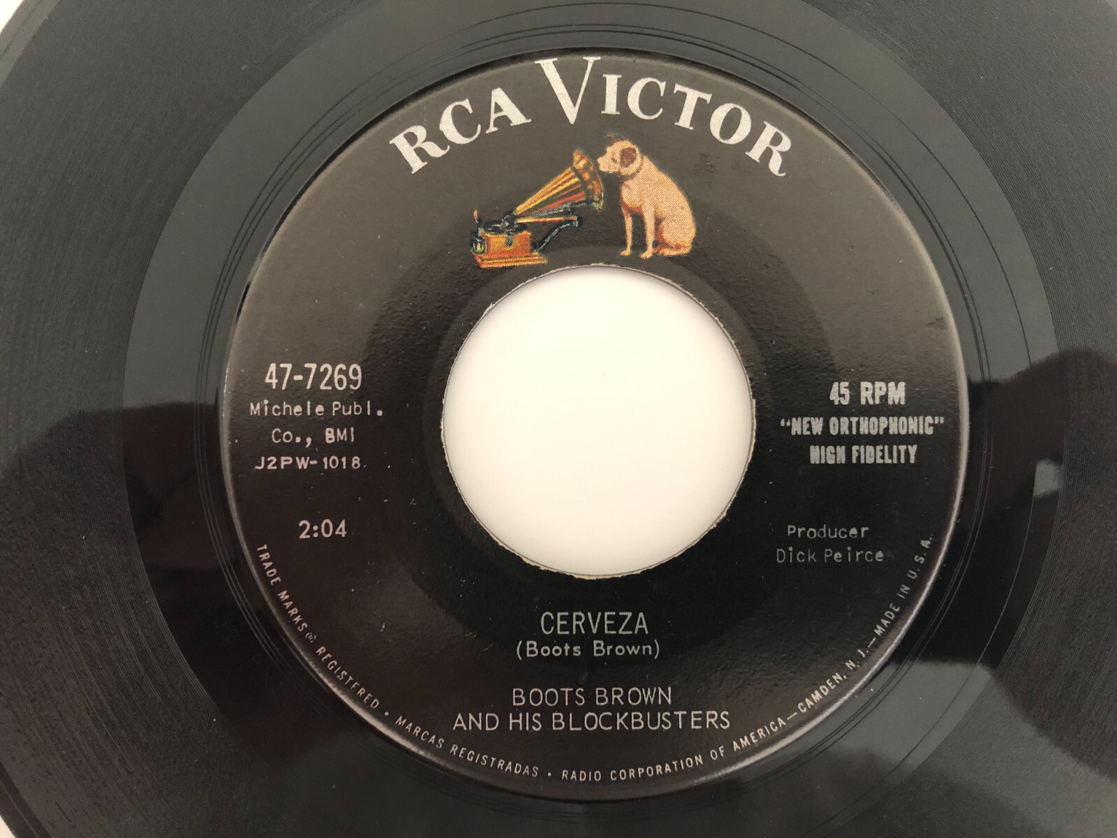 R&B Tittyshaker Instro 45 BOOTS BROWN & BLOCKBUSTERS Cerveza RCA VICTOR hear