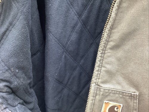 Carhartt Mens Dark Brown Vintage Hooded Canvas Jacket Size XL - Picture 7 of 21