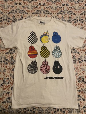Disney Official Star Wars BB-8 Tee T Shirt White Size Small A BB8 Droid Robot