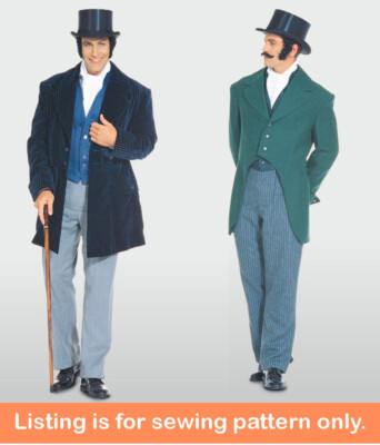 SEWING PATTERN Mens Costume Suit Coat Jacket Pants Vest Regency Bridgerton 2767