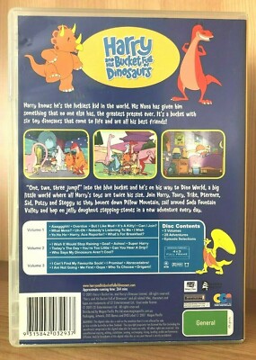 HARRY & THE BUCKET FULL OF DINOSAURS ~ VOL 1,2,3 ~ 3 DISC PAL DVD