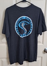 Shelby Cobra Classic Car Logo T-Shirt Gray Size Mens Large